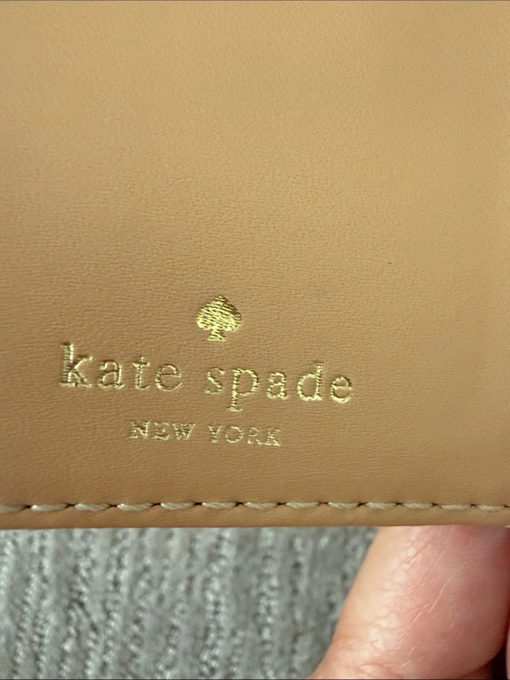 kate spade Mint Zip-Around Pebbled Leather Wallet with Gold Hardware